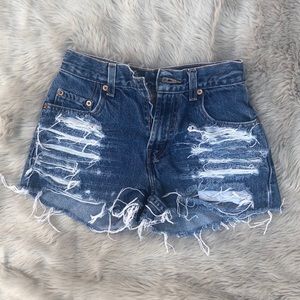 Denim shorts